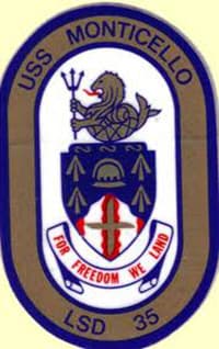USS MONTICELLO insignia